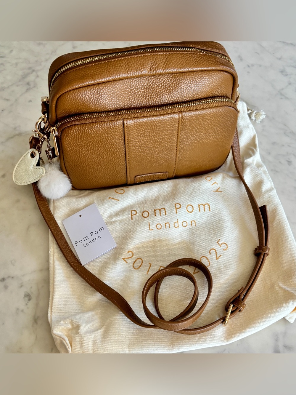 Pom Pom London Original Plus Leather Crossbody Bag